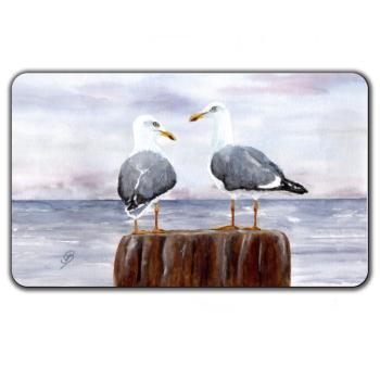 Frühstücksbrettchen Brettchen Aquarell Maritim Dänemark Nordsee Ostsee Düne Dünen Meer Möwe Möwen Strand